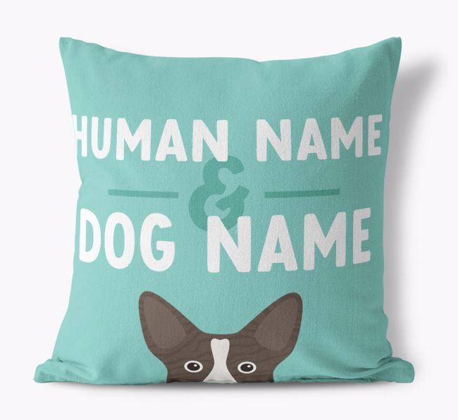 Human And Pet Name: Personalised {breedFullName} Canvas Cushion